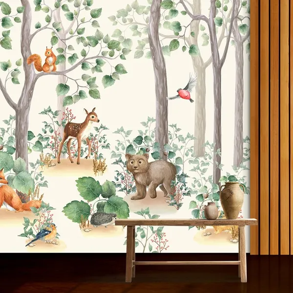 Multicolour_Anime_Fun_Time_Forest_Wallpaper_For_Living_Room,_Bedroom_|_Self_Adhesive_Just_Peel_And_Stick_Wallpaper_For_Office_Wall_Decors