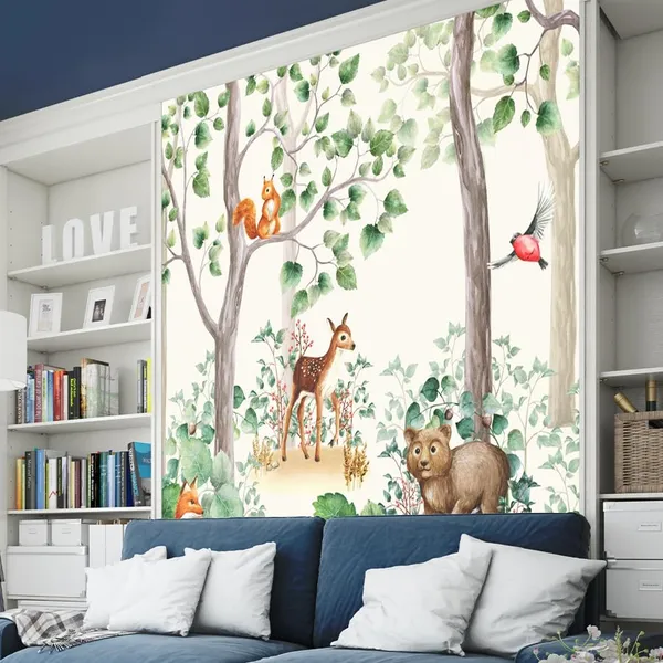 Multicolour_Anime_Fun_Time_Forest_Wallpaper_For_Living_Room,_Bedroom_|_Self_Adhesive_Just_Peel_And_Stick_Wallpaper_For_Office_Wall_Decors