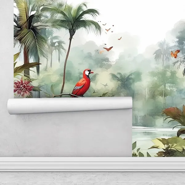 Multicolour_Red_Moment_In_Forest_Wallpaper_For_Living_Room,_Bedroom_|_Self_Adhesive_Just_Peel_And_Stick_Wallpaper_For_Office_Wall_Decors