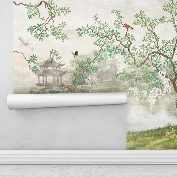 Multicolour_A_Tree_In_River_Front_Birds_Wallpaper_For_Living_Room,_Bedroom_|_Self_Adhesive_Just_Peel_And_Stick_Wallpaper_For_Office_Wall_Decors