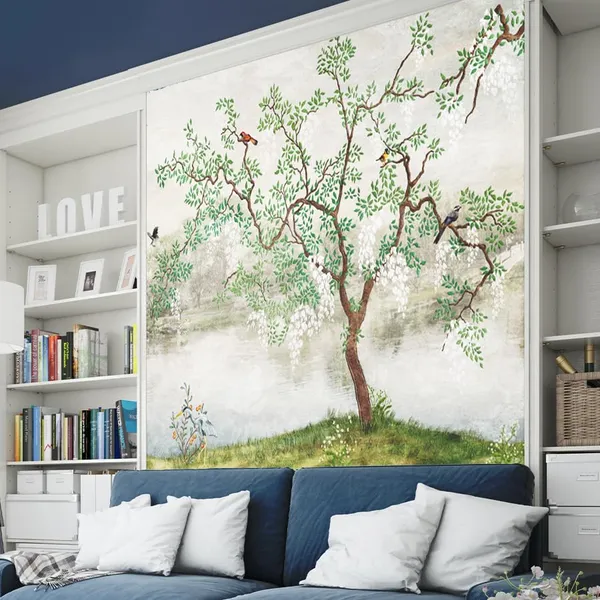 Multicolour_A_Tree_In_River_Front_Birds_Wallpaper_For_Living_Room,_Bedroom_|_Self_Adhesive_Just_Peel_And_Stick_Wallpaper_For_Office_Wall_Decors
