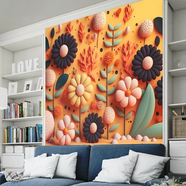 Multicolour_3D_Big_Flowers_Orange_Wallpaper_For_Living_Room,_Bedroom_|_Self_Adhesive_Just_Peel_And_Stick_Wallpaper_For_Office_Wall_Decors