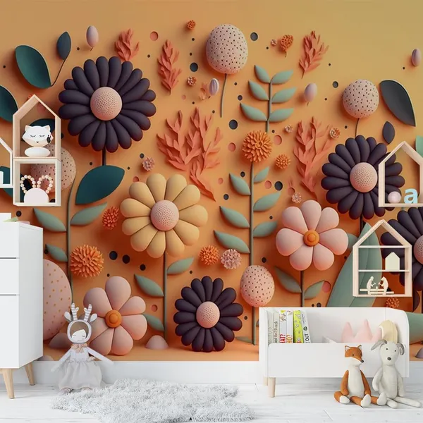 Multicolour_3D_Big_Flowers_Orange_Wallpaper_For_Living_Room,_Bedroom_|_Self_Adhesive_Just_Peel_And_Stick_Wallpaper_For_Office_Wall_Decors