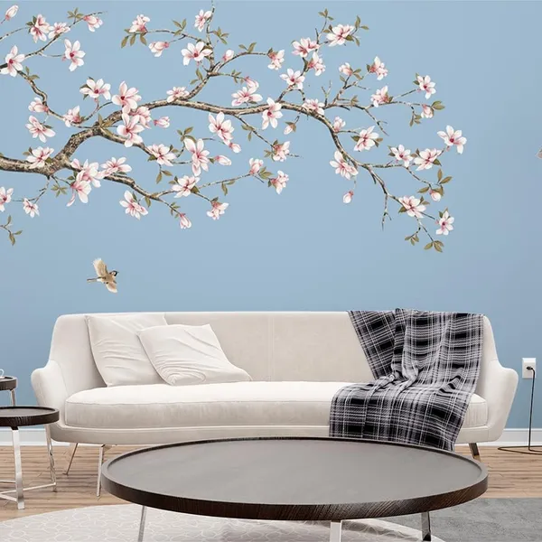 Multicolour_Sky_Blue_Pink_Flower_Tree_Wallpaper_For_Living_Room,_Bedroom_|_Self_Adhesive_Just_Peel_And_Stick_Wallpaper_For_Office_Wall_Decors