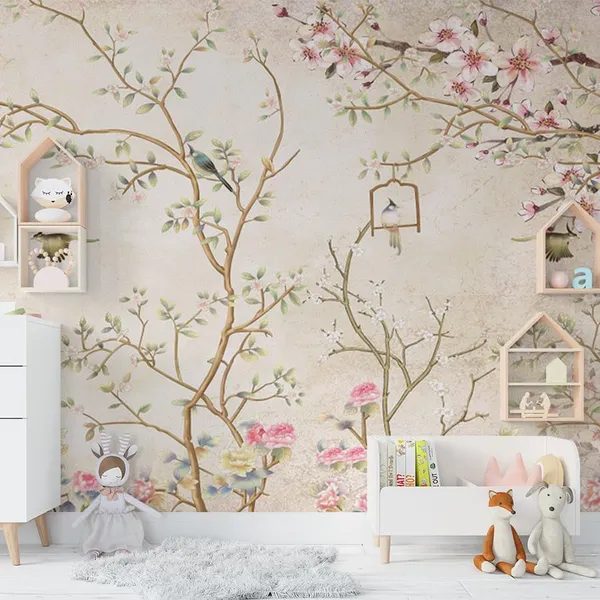 Multicolour_Birds_Pink_Home_Tree_Wallpaper_For_Living_Room,_Bedroom_|_Self_Adhesive_Just_Peel_And_Stick_Wallpaper_For_Office_Wall_Decors