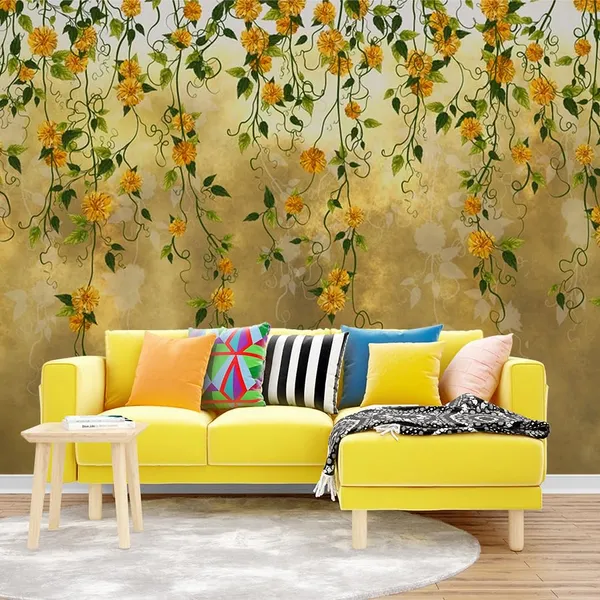 Multicolour_Yellow_Green_Flowering_Shrubs_Wallpaper_For_Living_Room,_Bedroom_|_Self_Adhesive_Just_Peel_And_Stick_Wallpaper_For_Office_Wall_Decors