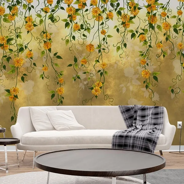 Multicolour_Yellow_Green_Flowering_Shrubs_Wallpaper_For_Living_Room,_Bedroom_|_Self_Adhesive_Just_Peel_And_Stick_Wallpaper_For_Office_Wall_Decors
