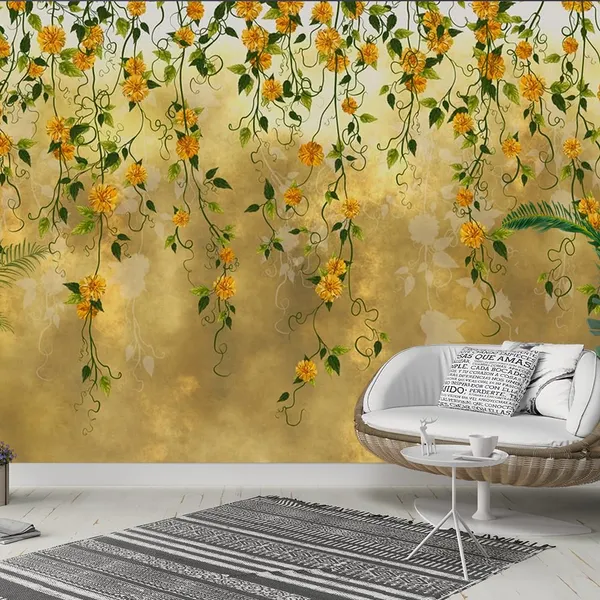 Multicolour_Yellow_Green_Flowering_Shrubs_Wallpaper_For_Living_Room,_Bedroom_|_Self_Adhesive_Just_Peel_And_Stick_Wallpaper_For_Office_Wall_Decors