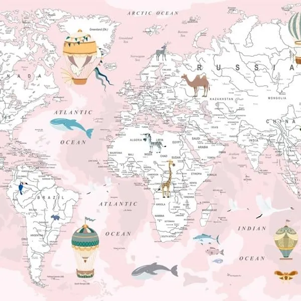 Multicolour_Pink_White_Map_For_Play_School_Wallpaper_For_Living_Room,_Bedroom_|_Self_Adhesive_Just_Peel_And_Stick_Wallpaper_For_Office_Wall_Decors