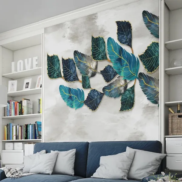 Multicolour_Big_Gold_Blue_Leaves_Wallpaper_For_Living_Room,_Bedroom_|_Self_Adhesive_Just_Peel_And_Stick_Wallpaper_For_Office_Wall_Decors
