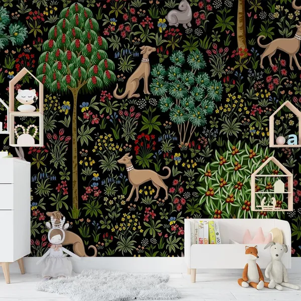 Multicolour_Green_Madhubani_Wallpaper_For_Living_Room,_Bedroom_|_Self_Adhesive_Just_Peel_And_Stick_Wallpaper_For_Office_Wall_Decors