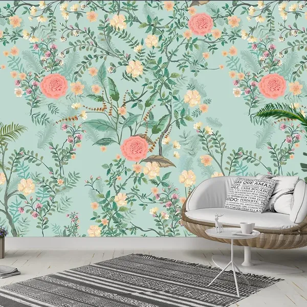 Multicolour_Yellow_Pink_Flowers_Shrubs_Wallpaper_For_Living_Room,_Bedroom_|_Self_Adhesive_Just_Peel_And_Stick_Wallpaper_For_Office_Wall_Decors