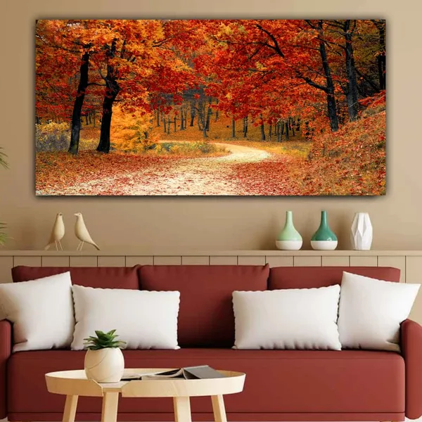 Multicolour_Beautiful_Canvas_Landscape_Painting_Autumn_Forest_Abstract_Modern_Wall_Art_Decor_Big_Large_Size_Paintings_For_Living_Room_(48_By_24_Inches_|_120_By_60_Cm)_(With_Frame)