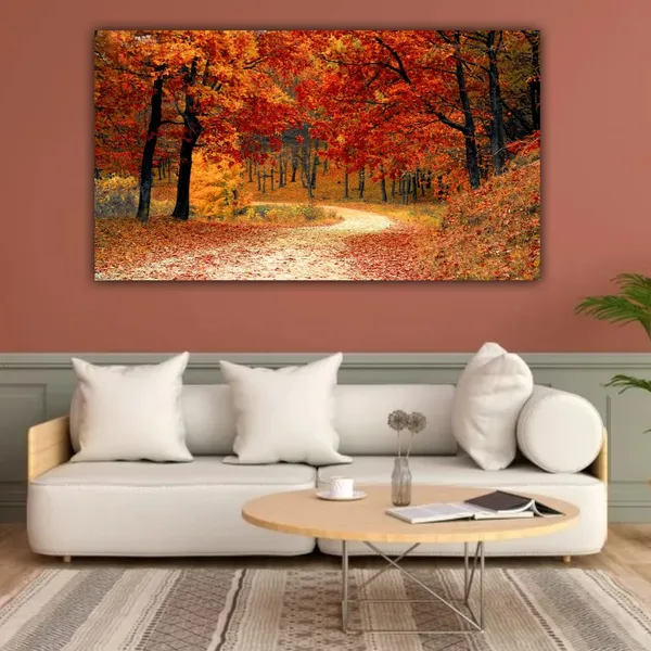 Multicolour_Beautiful_Canvas_Landscape_Painting_Autumn_Forest_Abstract_Modern_Wall_Art_Decor_Big_Large_Size_Paintings_For_Living_Room_(48_By_24_Inches_|_120_By_60_Cm)_(With_Frame)