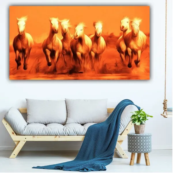 Multicolour_Beautiful_Running_White_7_Horses_Vastu_Painting_Frame_For_Living_Room_Wall_Decoration_Big_Large_Size_Canvas_Running_Horses_Painting_|_Home_Decors_|_Gifts_(60X30_Inches)