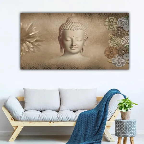 Multicolour_Beautiful_Meditating_Buddha_Painting_Canvas_Abstract_Modern_Wall_Art_Decor_Big_Large_Size_Paintings_For_Living_Room_(With_Frame)_(60_By_30_Inches_|_150_By_75_Cm)