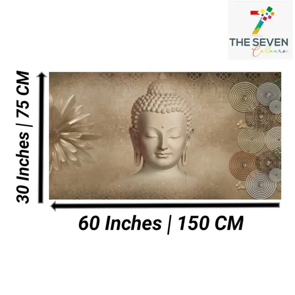 Multicolour_Beautiful_Meditating_Buddha_Painting_Canvas_Abstract_Modern_Wall_Art_Decor_Big_Large_Size_Paintings_For_Living_Room_(With_Frame)_(60_By_30_Inches_|_150_By_75_Cm)