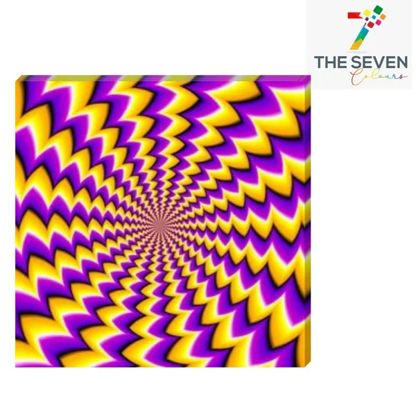 Multicolour_Beautiful_Yellow_And_Blue_Spin_Illusion_Painting_Canvas_Abstract_Modern_Wall_Art_Decor_Frame_For_Living_Room_|_Bedroom|_Office_Walls_(With_Frame)_(24_By_24_Inches)