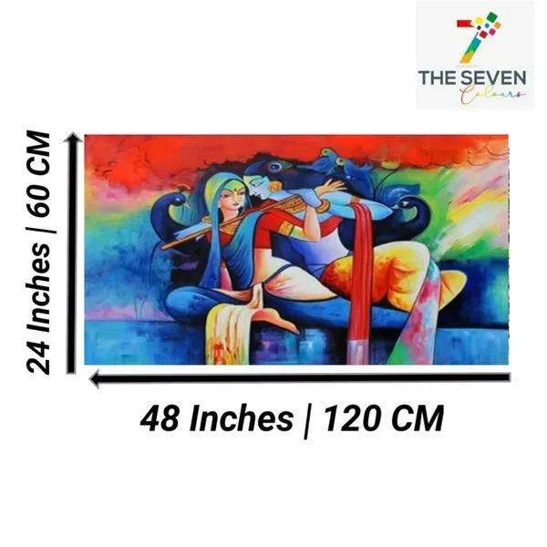 Multicolour_Beautiful_Madhubani_Radha_Krishna_Painting_With_Frame_For_Living_Room_Wall_Decor_Big_Size_Large_Photo_Home_Decoration_|_Bedroom_|_Office_Walls_(48_By_24_Inches)