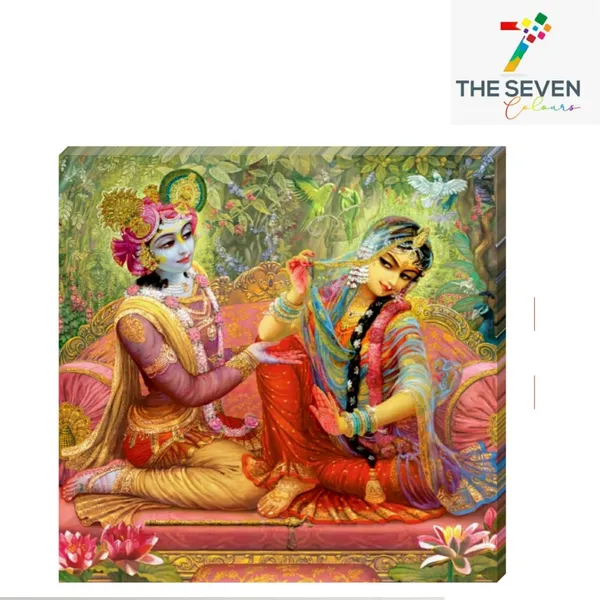 Multicolour_Beautiful_Madhubani_Radha_Krishna_Painting_With_Frame_For_Living_Room_Wall_Decor_Big_Size_Large_Photo_Home_Decoration_|_Bedroom_|_Office_Walls_(24_By_24_Inches)