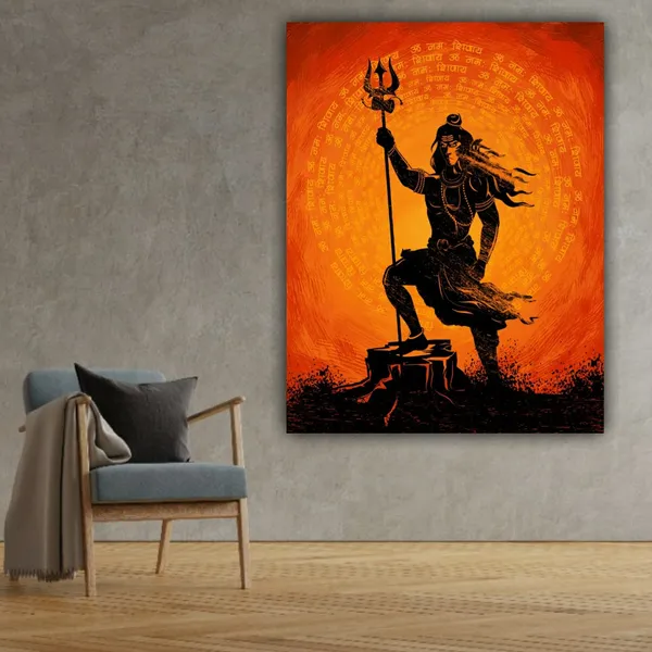 Multicolour_Beautiful_Shiva_Painting_Canvas_Modern_Wall_Art_Decor_Frame_For_Living_Room_|_Hall_|_Home_Decoration_(With_Frame)_(36_By_24_Inches)