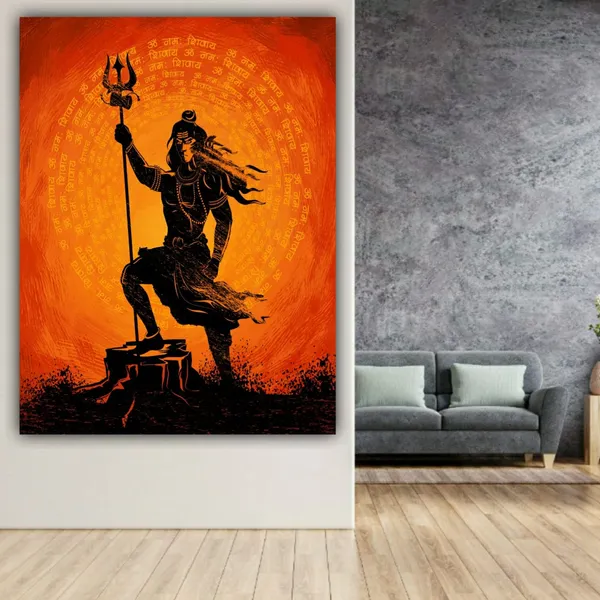 Multicolour_Beautiful_Shiva_Painting_Canvas_Modern_Wall_Art_Decor_Frame_For_Living_Room_|_Hall_|_Home_Decoration_(With_Frame)_(36_By_24_Inches)