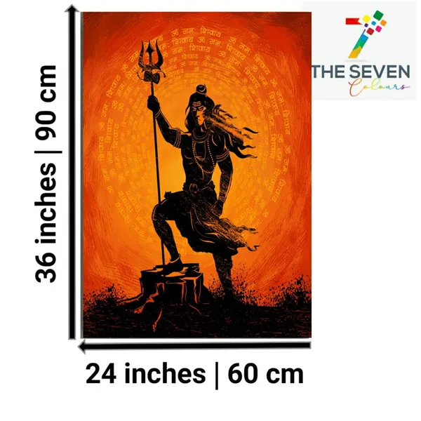 Multicolour_Beautiful_Shiva_Painting_Canvas_Modern_Wall_Art_Decor_Frame_For_Living_Room_|_Hall_|_Home_Decoration_(With_Frame)_(36_By_24_Inches)