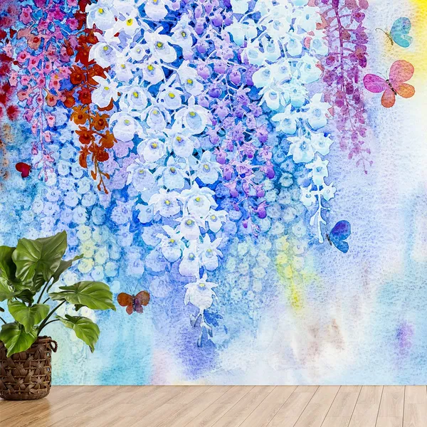 Multicolour_Self_Adhesive_Wallpapers_Orchid_Flowers_Vinyl_Decals_For_Wall_Decors_|_Floors_|_Flooring_|_Home_Decoration_|_Bedrooms_|_Office_Walls_(120X144_Inches)