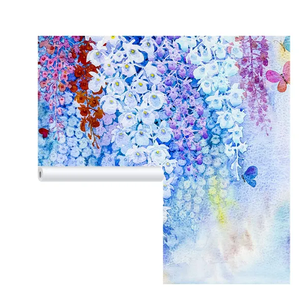 Multicolour_Self_Adhesive_Wallpapers_Orchid_Flowers_Vinyl_Decals_For_Wall_Decors_|_Floors_|_Flooring_|_Home_Decoration_|_Bedrooms_|_Office_Walls_(120X144_Inches)