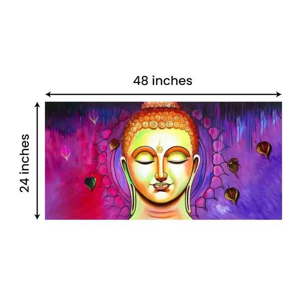Multicolour_Lord_Buddha_Painting_Canvas_Wall_Frame_Wall_Decor,_Big_Size_Canvas_Painting_With_Frame_|_Canvas_Painting_|_Lord_Buddha_Painting_(Ready_To_Hang)_(48_By_24_Inches)