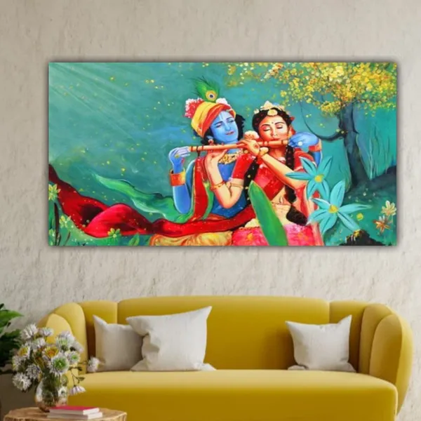 Multicolour_Beautiful_Radha_Krishna_Painting_For_Living_Room_Wall_Decoration_Big_Large_Size_Photo_Frame_Abstract_Modern_Art_Paintings_(48_By_24_Inches_|_120_By_60_Cm)_(With_Frame)