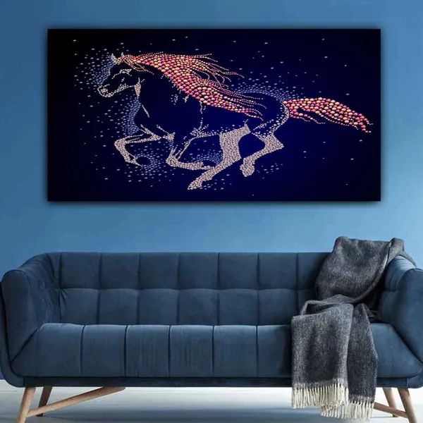 Multicolour_Beautiful_Vastu_Running_Horse_Painting_Frame_For_Living_Room_Wall_Decoration_Big_Large_Size_Canvas_Modern_Wall_Arts_For_Home_Decoration_|_Bedroom_|_Gifts_(48_By_24_Inches)