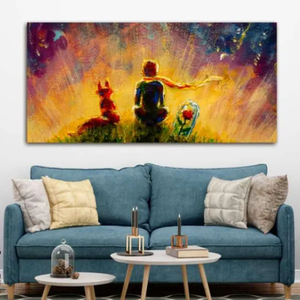 Multicolour_Beautiful_Canvas_Painting_Frame_Wall_Decor_For_Living_Room,_A_Girl_With_Bunny_|_Big_Large_Size_Wall_Painting_Frame_|_Canvas_Painting_(Ready_To_Hang)_(60_By_30_Inches)