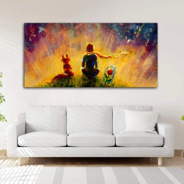 Multicolour_Beautiful_Canvas_Painting_Frame_Wall_Decor_For_Living_Room,_A_Girl_With_Bunny_|_Big_Large_Size_Wall_Painting_Frame_|_Canvas_Painting_(Ready_To_Hang)_(60_By_30_Inches)