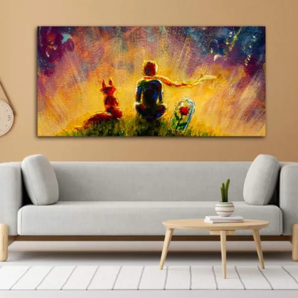 Multicolour_Beautiful_Canvas_Painting_Frame_Wall_Decor_For_Living_Room,_A_Girl_With_Bunny_|_Big_Large_Size_Wall_Painting_Frame_|_Canvas_Painting_(Ready_To_Hang)_(60_By_30_Inches)