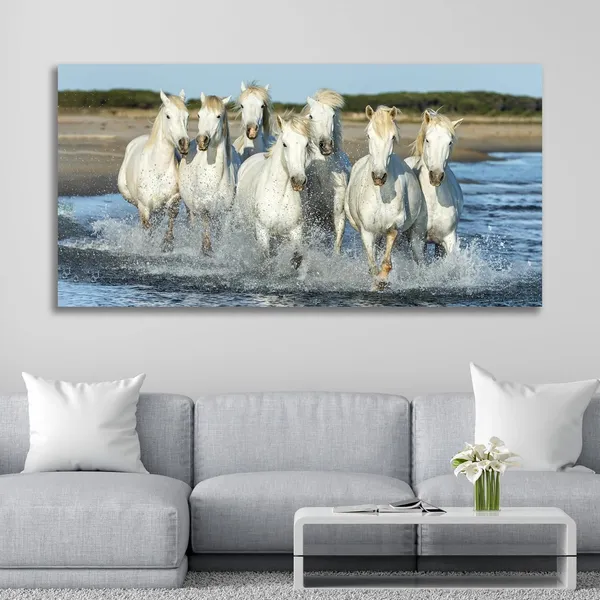 Multicolour_Vastu_Seven_Running_White_Horses_Painting_Canvas_Wall_Frame_Wall_Decor,_Big_Large_Size_Canvas_Painting_With_Frame_|_Canvas_Painting_(Ready_To_Hang)_(60_By_30_Inches)