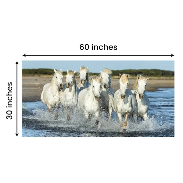 Multicolour_Vastu_Seven_Running_White_Horses_Painting_Canvas_Wall_Frame_Wall_Decor,_Big_Large_Size_Canvas_Painting_With_Frame_|_Canvas_Painting_(Ready_To_Hang)_(60_By_30_Inches)