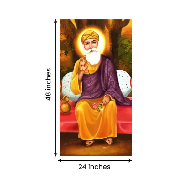 Multicolour_Beautiful_Landscape_Guru_Nanak_Dev_Ji_Canvas_Painting_Wall_Frame_Wall_Decor_For_Living_Room,_Modern_Art_Painting_(Ready_To_Hang)_(24_By_48_Inches)