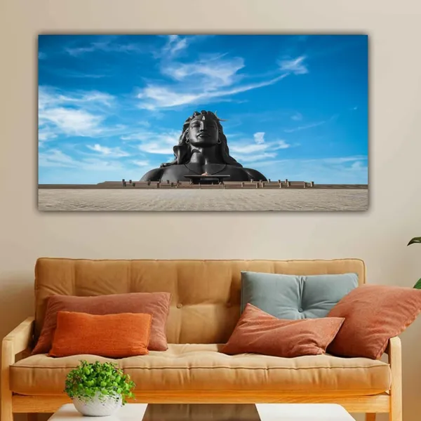 Multicolour_Shiva_Painting_With_Frame_For_Living_Room_Wall_Decoration_Big_Size_Large_Canvas_Photo_Frame_For_Home_Decoration_|_Bedroom_|_Office_Walls_(48_By_24_Inches)