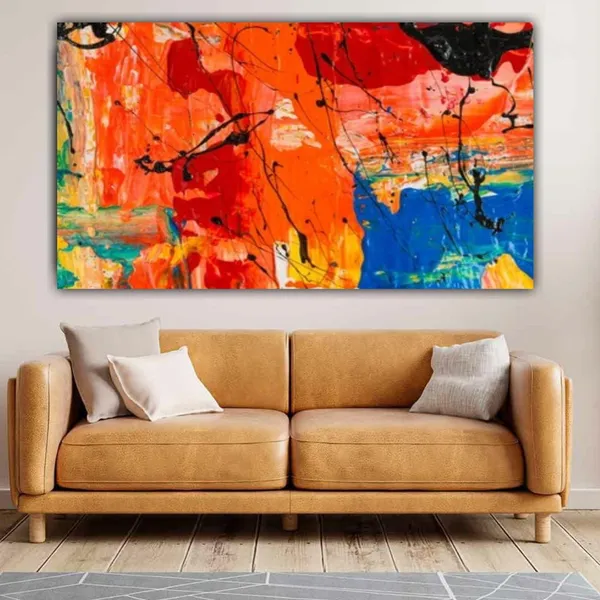 Multicolour_Abstract_Canvas_Painting_Frame_Wall_Decor_For_Living_Room_|_Big_Large_Size_Wall_Painting_Frame_|_Canvas_Painting,Abstract_Modern_Wall_Art_(Ready_To_Hang)_(48_By_24_Inches)