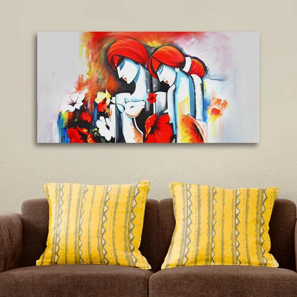 Multicolour_Radha_Krishna_Canvas_Painting_Wall_Frame_Wall_Decor,_Big_Size_Canvas_Painting_With_Frame_|_Madhubani_Canvas_Painting_|_Radha_Krishna_Painting_(Ready_To_Hang)_(60_By_30_Inches)