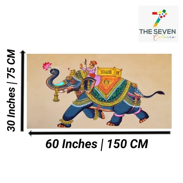Multicolour_Beautiful_Madhubani_Paintings_Canvas_Rajasthani_Modern_Art_Home_Wall_Decor_Big_Large_Size_Paintings_For_Living_Room_(With_Frame)_(60_By_30_Inches_|_150_By_75_Cm)