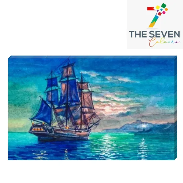Multicolour_Beautiful_Canvas_Landscape_Painting_Vintage_Sailboat_Abstract_Modern_Wall_Art_Decor_Big_Large_Size_Paintings_For_Living_Room_(48_By_24_Inches_|_120_By_60_Cm)_(With_Frame)