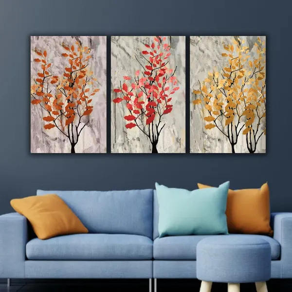 Multicolour_Beautiful_Pink_And_Golden_Floral_Tree_Abstract_Paintings_Modern_Wall_Art_Decor_Set_Of_3_Multiple_Frame_Big_Large_Size_Painting_For_Living_Room_(18_By_24_Inches_Each)