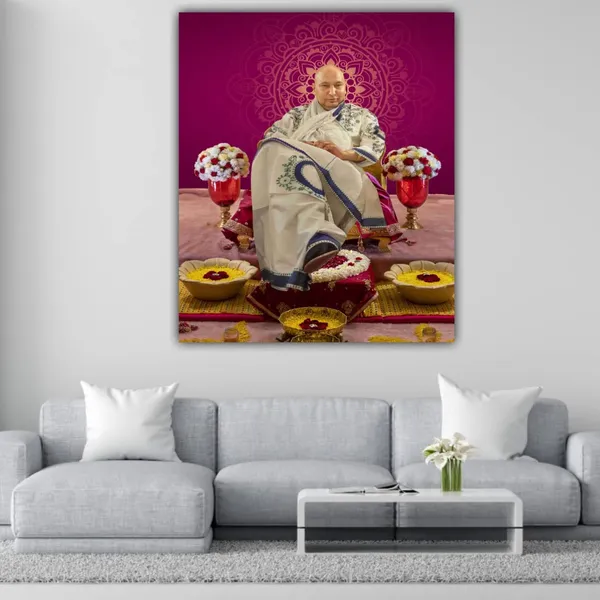 Multicolour_Guruji_Photo_With_Frame_Guruji_Swaroop_Photo_Frame_For_Living_Room_|_Gift_(18X24_Inches)