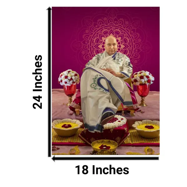 Multicolour_Guruji_Photo_With_Frame_Guruji_Swaroop_Photo_Frame_For_Living_Room_|_Gift_(18X24_Inches)