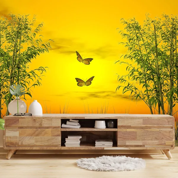Multicolour_Self_Adhesive_Wallpapers_River_Front_And_Butterflies_Vinyl_For_Wall_Decors_|_Floors_|_Flooring_Roll_|_Home_Decoration_|_Bedroom_(120X144_Inches)