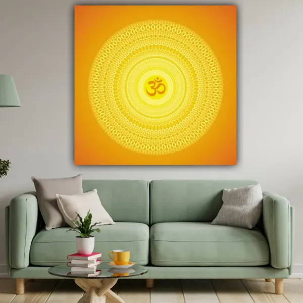 Multicolour_Beautiful_Canvas_Paintings_Om_In_Yellow_Abstract_Design_Modern_Wall_Art_Decor_Painting_For_Living_Room_|_Hall_|_Home_Decoration_(With_Wooden_Frame)_(24_By_24_Inches)