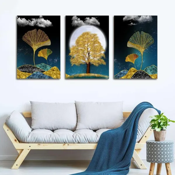Multicolour_Landscape_Paintings_Modern_Art_Wall_Decor_|_Canvas_Painting_Wall_Frame_Wall_Decor_For_Living_Room,Modern_Wall_Art_Painting_(Ready_To_Hang)_(36_By_18_Inches)_(Set_Of_3)