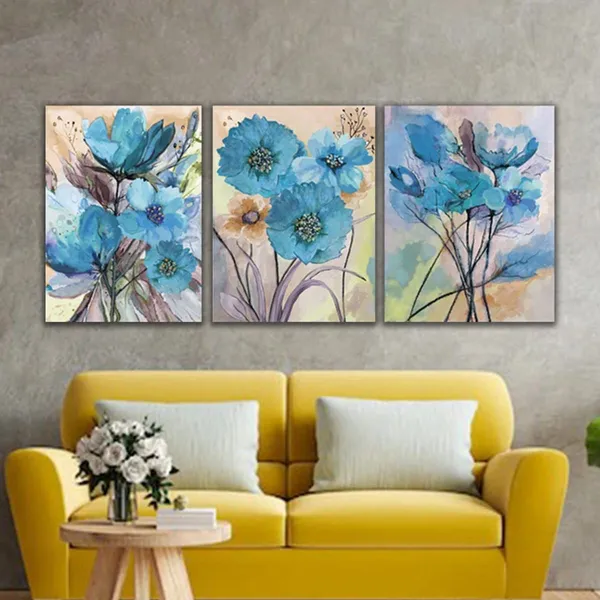 Multicolour_Beautiful_Blue_Flower_Paintings_Floral_Abstract_Modern_Wall_Art_Decor_Set_Of_3_Multiple_Frame_Big_Large_Size_Painting_For_Living_Room_(18_By_24_Inches_Each)